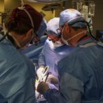 Els cirurgians de l'Hospital General de Massachusetts realitzen la cirurgia d'un ronyó de porc modificat genèticament trasplantat a un ésser humà viu (Massachusetts General Hospital)