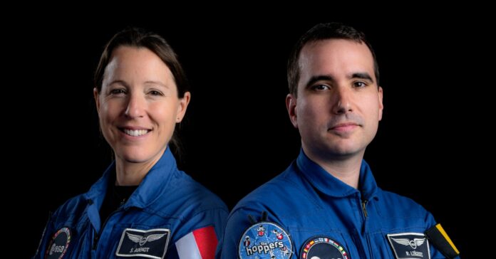 Els astronautes Sophie Adenot i Raphael Liegeois (ESA)