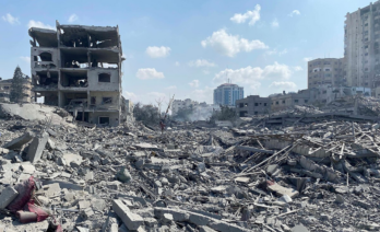 Danys a Gaza després dels bombardejos d'Israel, el 9 d'octubre de 2023. (Wikimedia Commons)