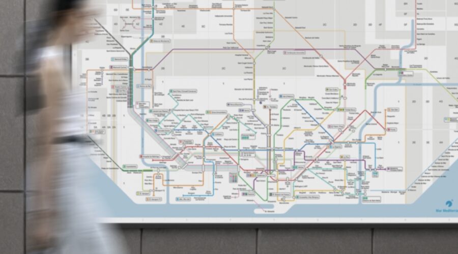 El plànol de les línies del metro (Ajuntament de Barcelona)