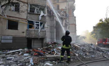 Efectes d'un bombardeig rus a la ciutat ucraïnesa de Khàrkiv el 2024 (Kharkiv Regional State Administration/Wikimedia Commons)