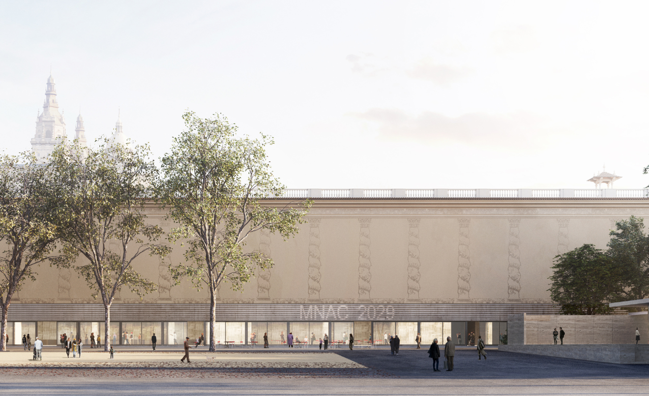 Exterior del Palau Victòria Eugènia, entrada al Nou MNAC/MNAC