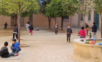 L’esbarjo dels alumnes de l’IE Elisabets al Pati dels tarongers (Imatge/IEElisabets)