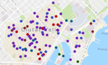 Mapa sobre llocs d’oci a Ciutat Vella (Ajuntament de Barcelona)
