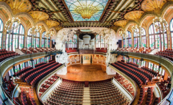 Interior del Palau de la Música. El teatre més conegut a Ciutat Vella.