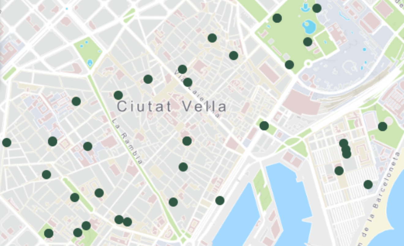 Àrees de joc infantil al districte de Ciutat Vella (Ajuntament de Barcelona)